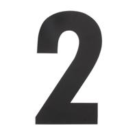 Intersteel Huisnummer 2 XXL hoogte 50 cm RVS/mat zwart - thumbnail
