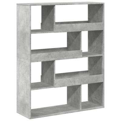 Boekenkast 100x33x125,5 cm bewerkt hout betongrijs