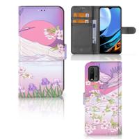 Xiaomi Redmi 9T | Poco M3 | Telefoonhoesje | Met pasjeshouder | Bird Flying - thumbnail