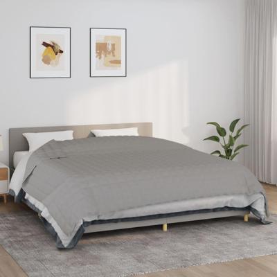 VidaXL Verzwaringsdeken 235x290 cm 15 kg stof grijs VidaXL Verzwaringsdeken 235x290 cm 15 kg stof grijs