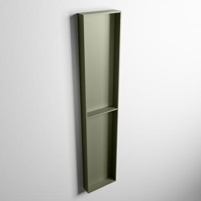 MONDIAZ EASY Nis 89,5x29,5cm in solid surface kleur Army | Army. 2 vakken geschikt voor in- of opbouw