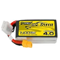 Tattu LiPo accupack 14.8 V 1400 mAh Aantal cellen: 4 130 C Block XT60 - thumbnail