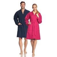 Vossen Vossen Unisex badjas ROM Pique-U cranberry XL - thumbnail