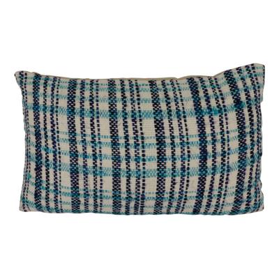 Katoenen Kussen Checks Blauw (Rechthoekig - met Vulling) Katoenen Kussen Checks Blauw (Rechthoekig - met Vulling)