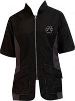 Trimshirt korte mouw zwart"grijs - Maat M - thumbnail