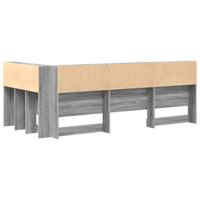 Opberghoofdbord met plank Grijs sonoma 80 cm Bewerkt hout - thumbnail