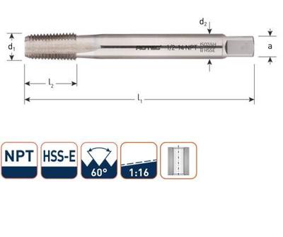 Rotec HSSE 800 M.Tap NPT 1-11,5 - 3430140 Rotec HSSE 800 M.Tap NPT 1-11,5 - 3430140