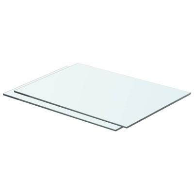 VidaXL Schappen 2 st 50x30 cm glas transparant VidaXL Schappen 2 st 50x30 cm glas transparant