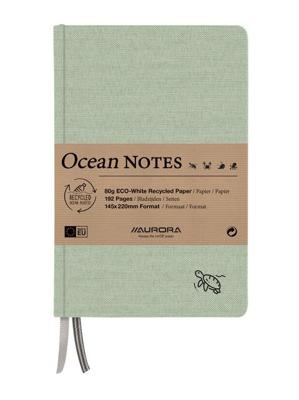 Notitieboek aurora ocean a5 192blz lijn 80gr groen Notitieboek aurora ocean a5 192blz lijn 80gr groen