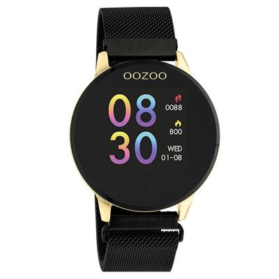 OOZOO Smartwatch Mesh Zwart/Goud | Q00122
