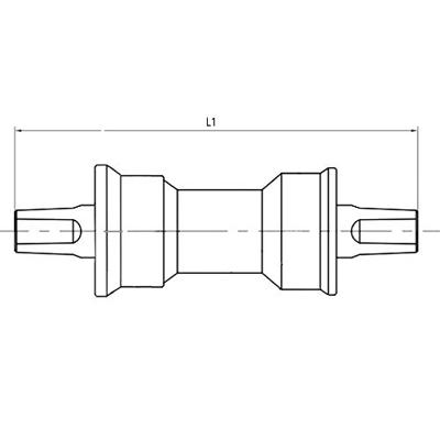 M-Wave vervangings reparatie trapas 122.5mm staal