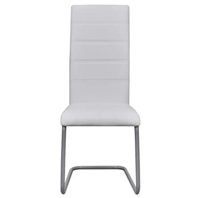 Eetkamerstoelen 4 st kunstleer wit - thumbnail