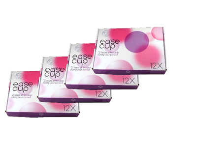 EaseCup 2x - Tot 12 uur vrijheid tijdens je menstruatie! (aantal: 4 x EaseCup 12 pack (48 stuks))