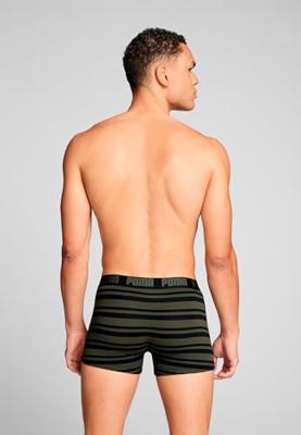 Puma Boxershorts Everyday Heritage Stripe 2-pack Forest Night Tonal-XL
