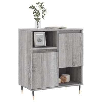 Dressoir 60x35x70 cm bewerkt hout grijs sonoma eikenkleurig