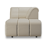 HKliving Wave bank right divan arm Pure Ivory - thumbnail