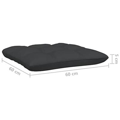 5-delige Loungeset met antracietkleurige kussens grenenhout