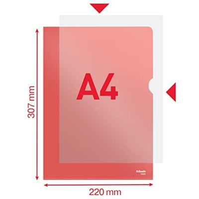 L-map esselte standaard a4 0.11mm pp rood