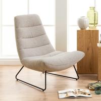 Sohome Fauteuil 'Otis' Bouclé, kleur Beige - thumbnail