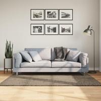 VidaXL Vloerkleed istan hoogpolig glanzend 120x170 cm grijs - thumbnail