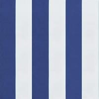 Bankkussen gestreept 180x50x7 cm stof wit en blauw - thumbnail