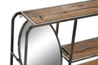 Planken DKD Home Decor Zwart Donkerbruin Hout Metaal Spiegel 73 x 19 x 50 cm - thumbnail