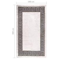 VidaXL Vloerkleed wasbaar anti-slip 190x300 cm lichtbeige - thumbnail