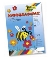 Folia mosgummi pak van 10 blad in 10 geassorteerde kleuren - thumbnail