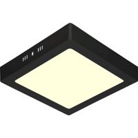 LED Downlight - 18W - Warm Wit 3000K - Mat Zwart - Opbouw - Vierkant - Aluminium - 225mm - thumbnail