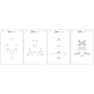Sizzix • layered stencils a6 folk tree 4pcs