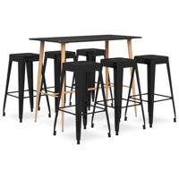 7-delige Barset zwart - thumbnail