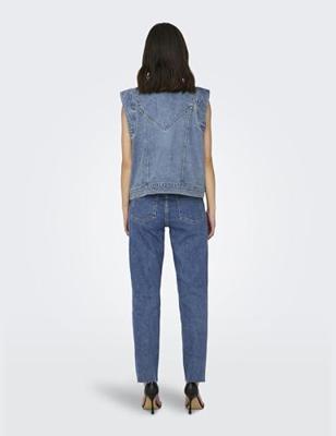 Only Onlkennedy Sl Dnm Waistcoat Bj Noos Gilets Medium Blue Denim