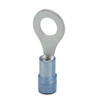 Phoenix Contact 3241209 Ringkabelschoen Dwarsdoorsnede (max.): 2.50 mm² Schachtdiameter: 6.50 mm Deels geïsoleerd Blauw 100 stuk(s) - thumbnail