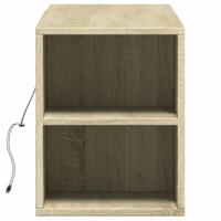 Tv-wandmeubel met LED-verlichting 135x31x39,5 cm sonoma eiken - thumbnail
