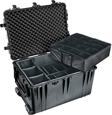 Peli 1660 Waterdichte Koffer Voor Lichtsystemen, Elektronische En Optische Apparatuur, Ip67 Water- En Stofdicht, Capaciteit: 160L, Gemaakt In Duitsland, Met Klittenband Vakverdeling, Kleur: Zwart