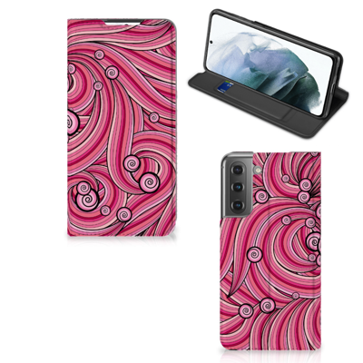 Samsung Galaxy S21 FE | Bookcase | Swirl Pink