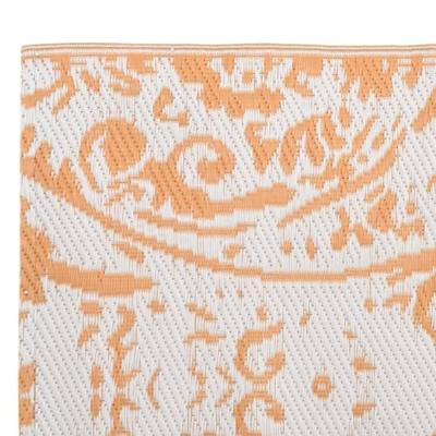 VidaXL Buitenkleed arakil 80x250 cm pp oranje en wit
