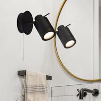 Searchlight Badkamer wandspotSamson zwart - 6601BK - thumbnail