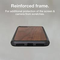 Woodcessories EcoBump mobiele telefoon behuizingen 11,9 cm (4.7") Hoes Zwart, Walnoot - thumbnail