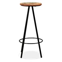 Barkrukken 2 st massief gerecycled hout - thumbnail