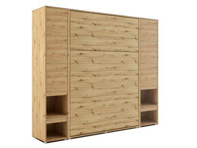 Opklapbed CONCEPTION PRO 140x200 cm artisan eik (verticaal) met kasten en matras Opklapbed CONCEPTION PRO 140x200 cm artisan eik (verticaal) met kasten en matras