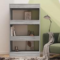 Boekenkast/kamerscherm 60x30x103 cm spaanplaat grijs sonoma - thumbnail