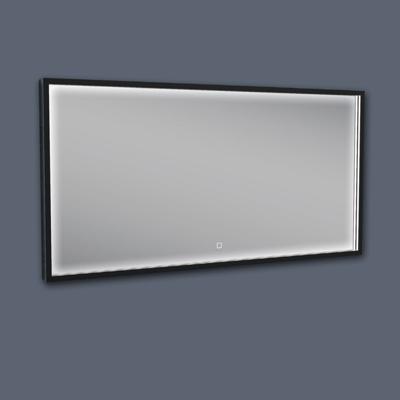 Badkamerspiegel BWS Miami LED Verlichting Mat Zwart 120x60 cm