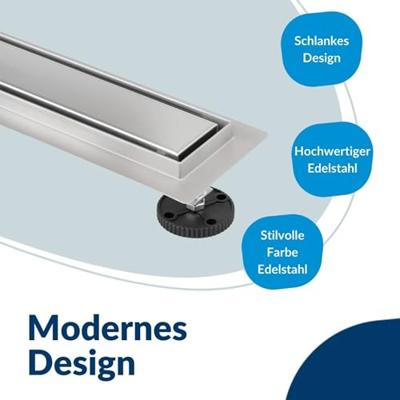 Ben Reversible douchegoot inzetbaar met tegel of meegeleverd rooster 80cm rvs