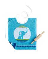 De Witte Lietaer slabbetje Tantor junior 32 x 40 cm katoen - thumbnail