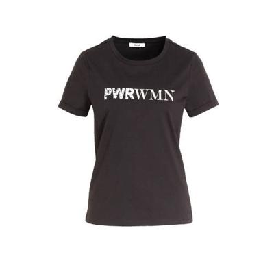 Anna T-shirt met tekst zwart Anna T-shirt met tekst zwart