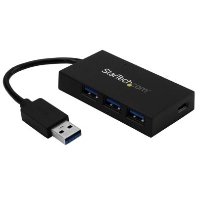 StarTech.com 4 Port USB 3.0 Hub - USB Type-A met 3x USB-A en 1x USB-C Poorten (SuperSpeed 5Gbps), USB Busvoeding, USB 3.1 Gen 1 Adapter Hub, Draagbare Laptop USB Hub (HB30A3A1CFB)