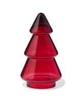 HEMA Kerstboom 8.8x8.8x12cm glas rood - thumbnail