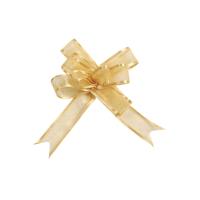 Organza strikjes goud (5st) - thumbnail