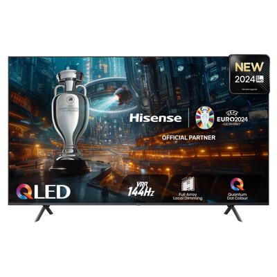 Hisense 85E7NQ Pro QLED Gaming TV, 85 inch (2013 cm) televisie, VRR 144 Hz HSR 240 fps, AMD Freesync Premium Pro, speelbaar, HDR Total, Dolby Vision IQ en Dolby Atmos (nieuw 2024)